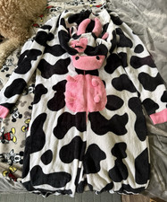 Secret Treasures Peluche Vaca Una Pieza Cremallera Pijama Disfraz Una Pieza Talla 2X~L@@K