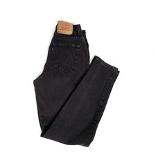 VTG Levis 512 Jeans Womens 6 Black Tapered Leg Slim Fit Denim Pants Made In USA