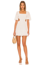 MINKPINK Whitewash Mini Dress in White M NWT $119
