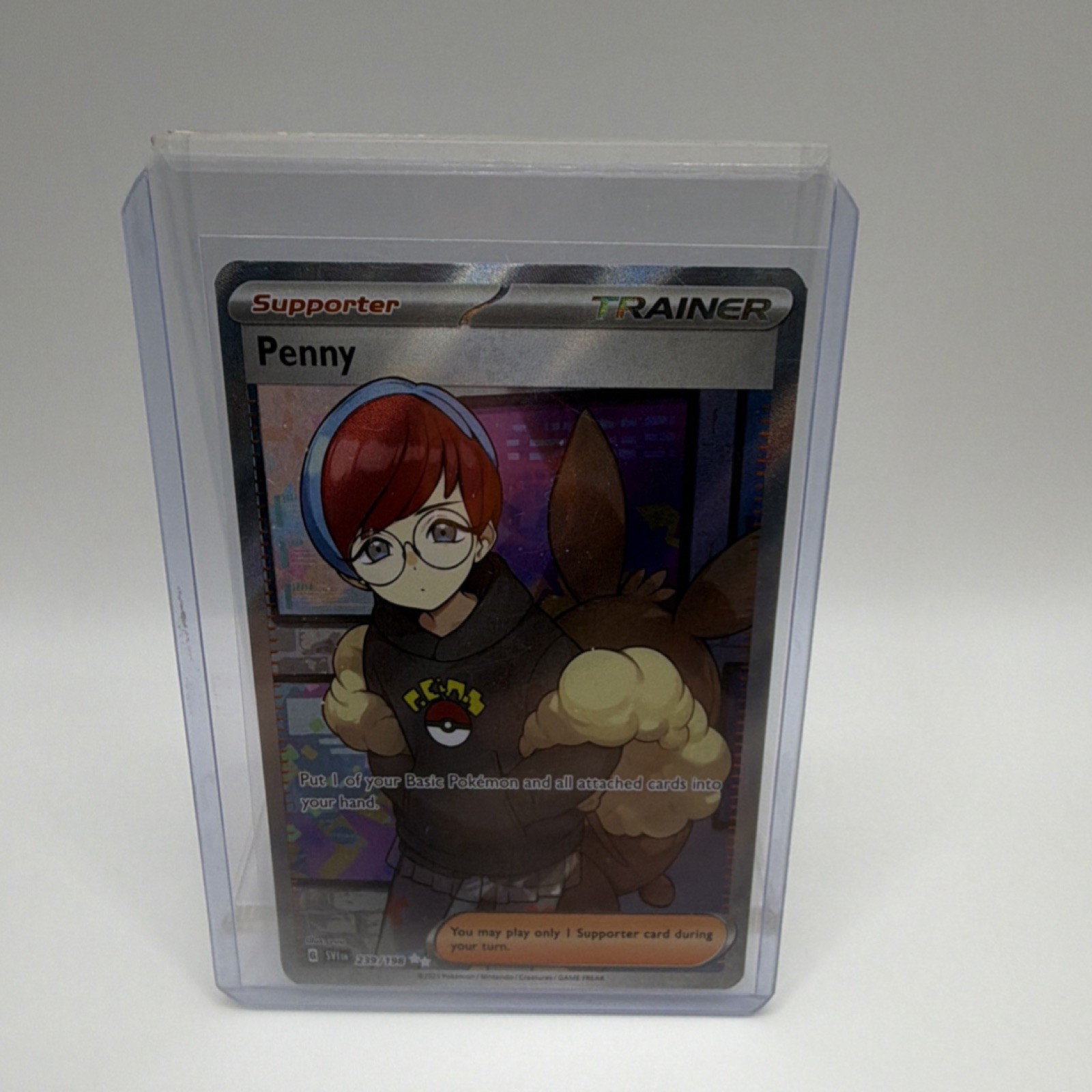 Pokémon Penny 239/198 SV01 Scarlet & Violet Full Art Holo Supporter