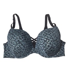 Torrid Bra 40DD XO Plunge Push Up Padded Underwire Crisscross 360 Back Smoothing