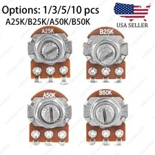 1/3/5/10X Mini Potentiometer 18mm A/B 25K/50K Volume Tone Pot For Active Pickup