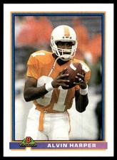 Alvin Harper RC 1991 Bowman #122 Dallas Cowboys 32294 Football Card