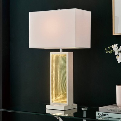 Lite Source Konane 26'' Chrome Table Lamp with LED Night Light