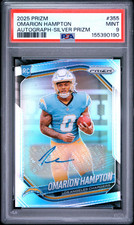 2025 Panini Prizm Omarion Hampton Silver Autograph Chargers #355 PSA 9
