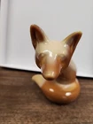 2005 Fenton Art Glass 5" Chocolate Slag Fox Figurine 100 Years Anniversary