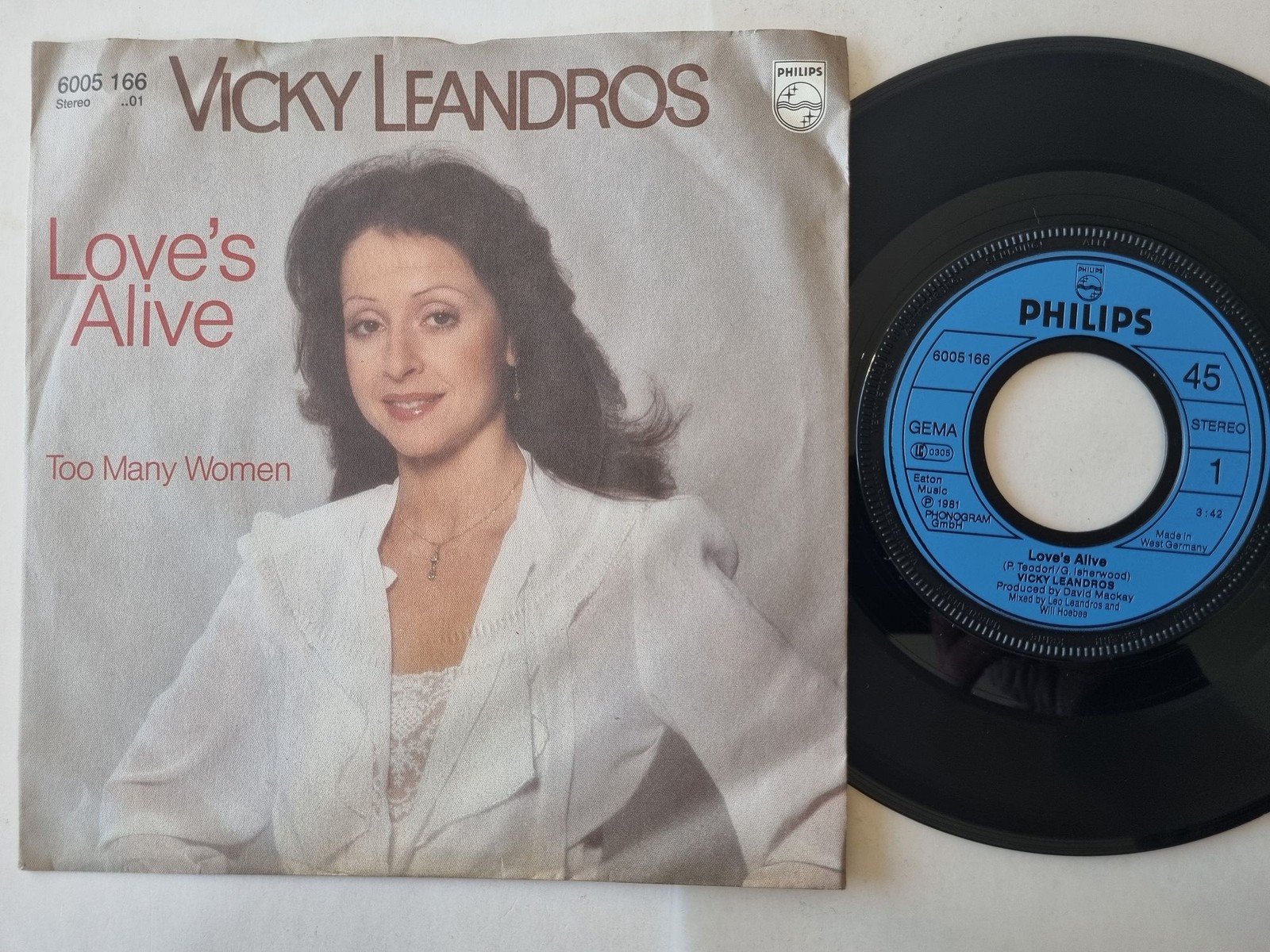 Vicky Leandros - Love's Alive 7'' Vinyl Germany SUNG IN ENGLISH