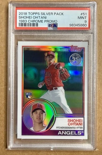 Shohei Ohtani 2018 Topps Silver Pack 1983 Topps Design Chrome #51 Rookie PSA 9!