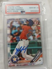 2019 BOWMAN PROSPECT  YORDAN ALVARES  PSA/DNA CERTIFIED AUTO GRADE GEM MT 10