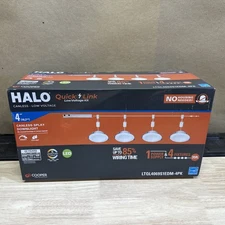 New! HALO 4 inch Quicklink Canless LED Downlight Selectable 2700-5000K, 4 Pack