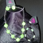 Best Pick Paparazzi- Island Ice Green Necklace Earrings Set — photo 4