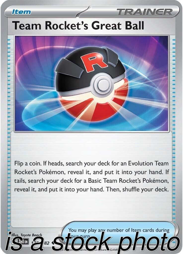 Team Rocket's Great Ball 175/182 Destined Rivals Reverse Holofoil Pokemon (LP...