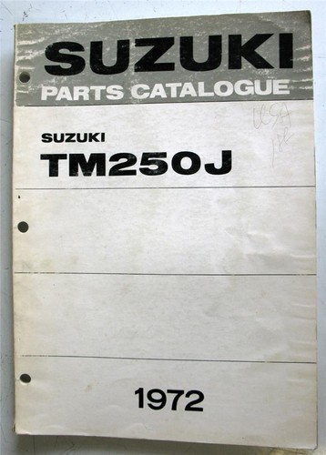 SUZUKI TM250J Illustrated Motorcycle Parts List 1972 1st edit. TK