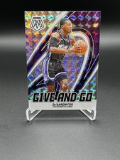 2023-24 Panini Mosaic De’Aaron Fox Give and Go Insert #4 Sacramento Kings