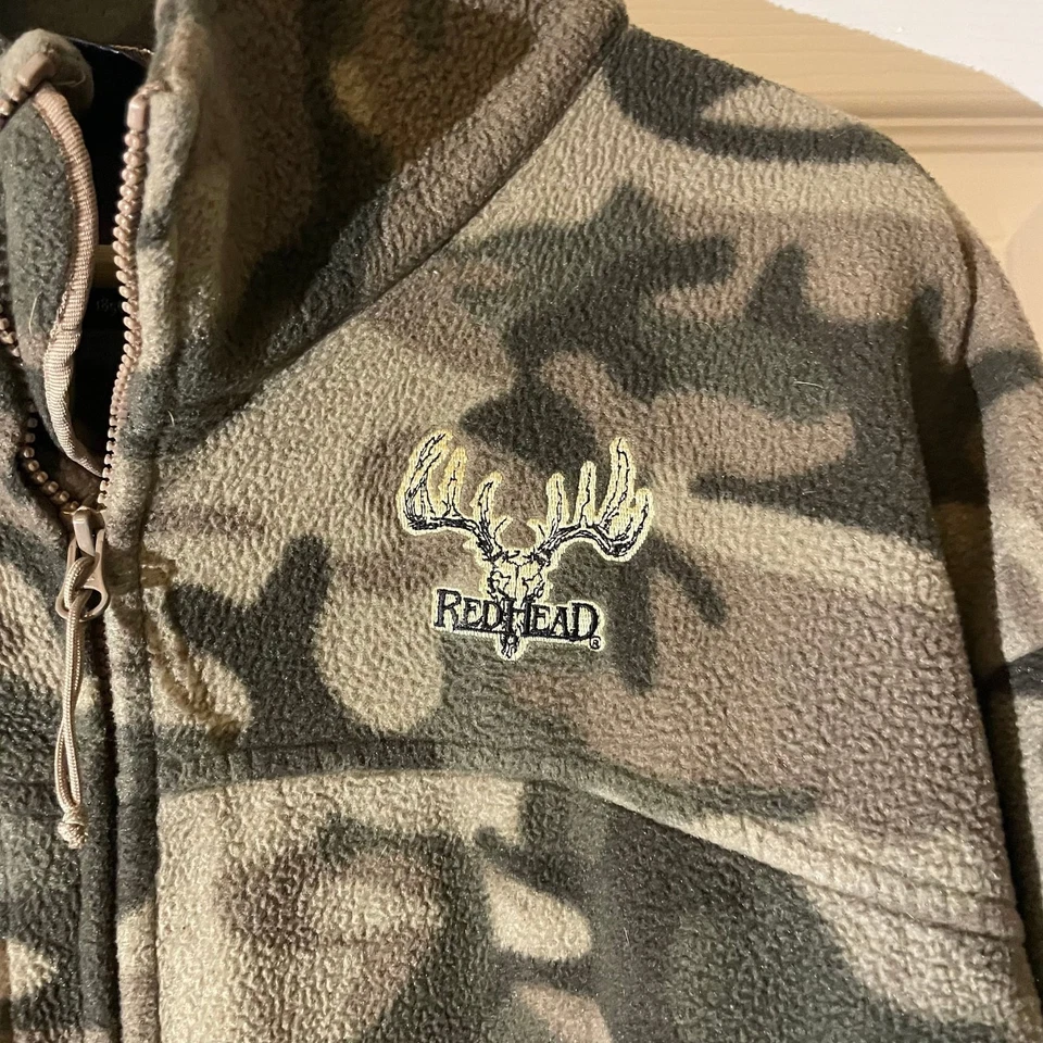 Chaqueta polar camuflada Red Head 1856 para hombre pequeña marrón senderismo utilitaria caza al aire libre Foto 2 de 4