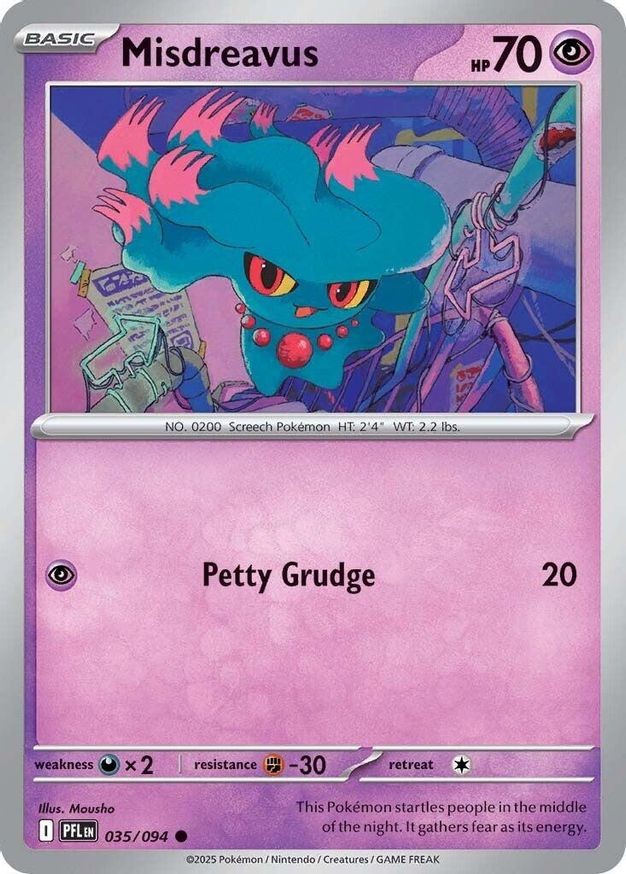 Pokemon Misdreavus (35/130) Phantasmal Flames NM