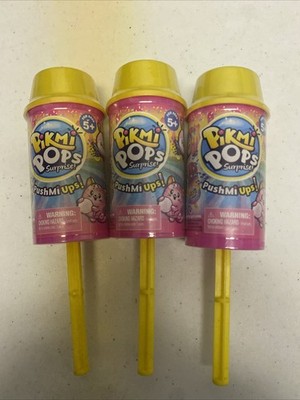 Lot of 3 Pikmi Pops Surprise PushMi Ups Scented Plush With Confetti New