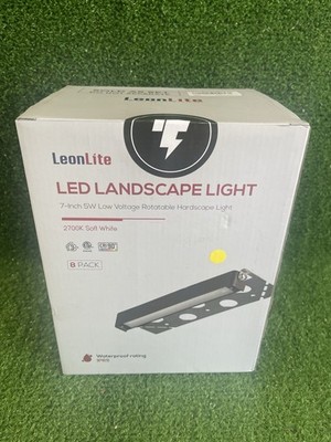 LeonLite 7-Inch 5W Low Voltage Rotatable Hardscape LED Landscape Light (8 Pack)