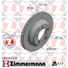 2x Bremsscheibe hinten für Porsche Cayenne 9YA 9YB | 26202869
