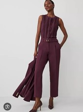 NWOT 119 Ann Taylor The Petite Belted Taper Pant Sz 2P