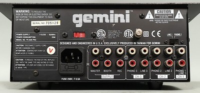 Gemini PS-626 Pro Platinum Series Analog Preamp Mixer *Not Tested