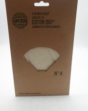 SINCERE LOT DE 3 PAQUETS DE 3 FILTRES A CAFE COTON BIO REUTILISABLE NEUF