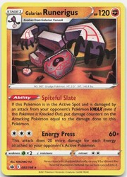 Galarian Runerigus 083/198 Chilling Reign Holo Rare