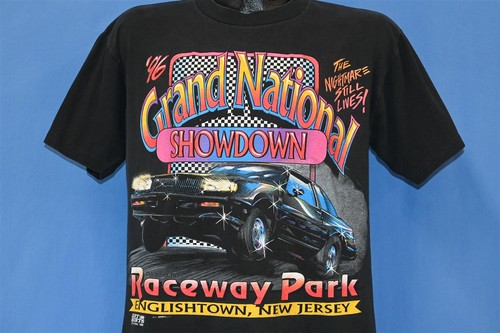 vtg 90s BUICK GRAND NATIONAL SHOWDOWN RACEWAY PARK 1996 t-shirt DRAG RACING M