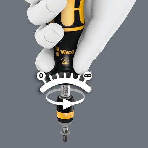Wera Adjustable ESD Safe Torque Screwdriver w/ Quick Release Chuck 05074730001 - Picture 4 of 6