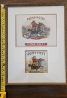 PONY EXPRESS BRAND FRAMED CIGAR BOX TOP — photo 2