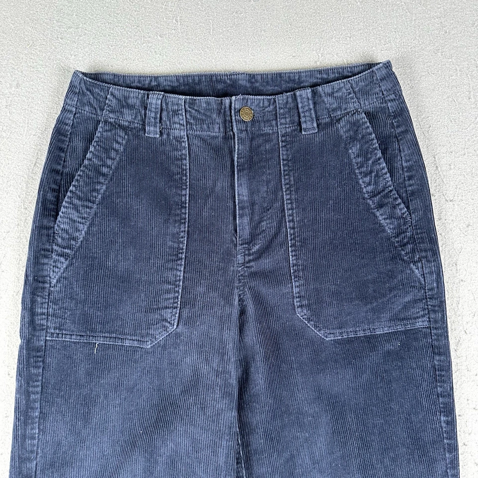 Pantalones de pana vintage L L Bean 207 para mujer 8 azul regular tiro alto pierna ancha Foto 2 de 4