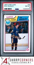 1983 O-PEE-CHEE #65 PHIL HOUSLEY RC SABRES HOF PSA 8