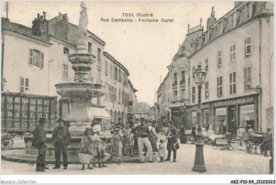 AKZP10-0926-54 - TOUL - rue gambetta - fontaine curel