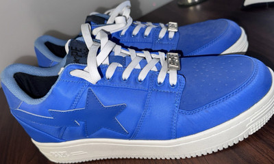 A Bathing Ape Bapesta Blue White Sneaker Low Top Men's Casual Basketball