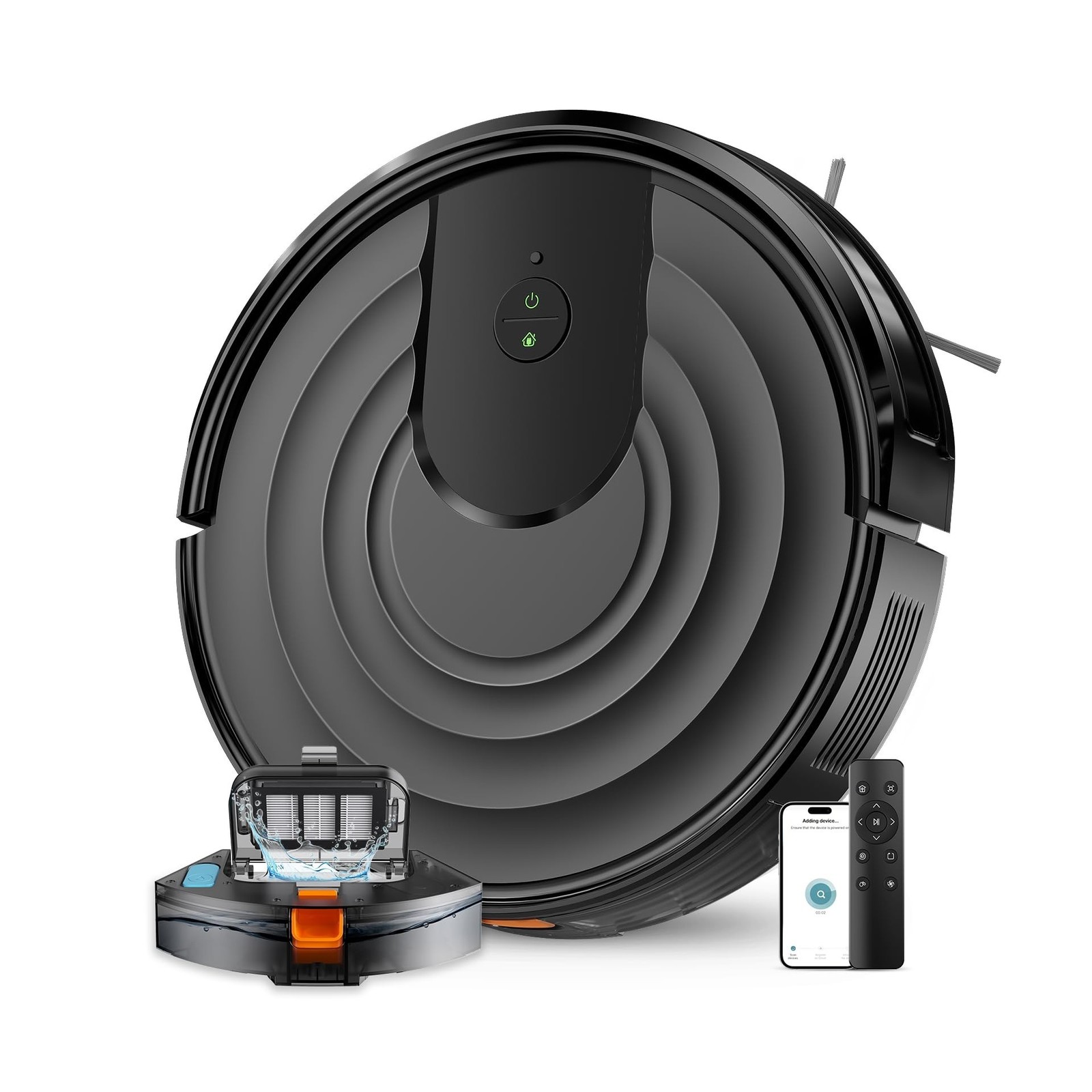 Robot Vacuum and Mop Combo, Robotic Vacuum Cleaner 5000Pa Strong Su... Fast Ship-image