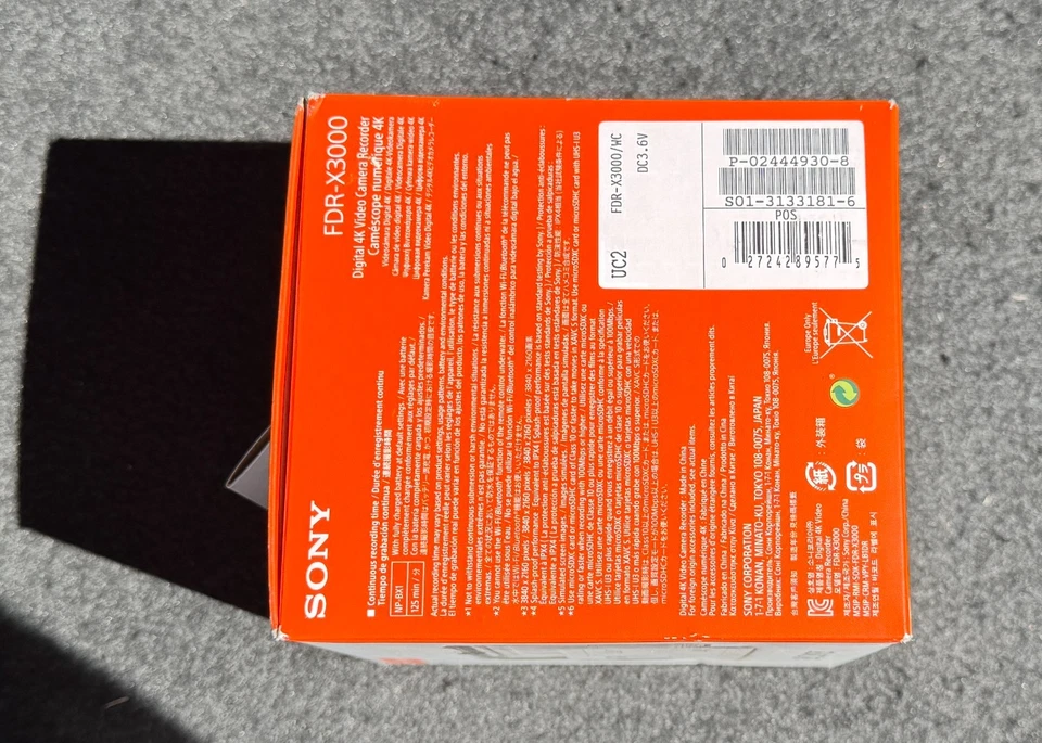 Sony FDR-X3000 Camcorder Camera 4K White FDR-X3000/WC (NEW) - Image 2 of 2