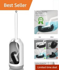 Modern Toilet Brush Holder Set: Curved Bristles for Ultimate Cleanliness