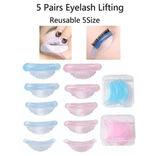 5 Pair Lash Lift Silicone Pads 5 Size Eyelash Perm Curler Eye Patches Tools Kit