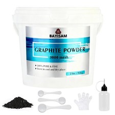 2LBS Pure Graphite Powder,3000 Mesh Microfine Dry Graphite Lubricant Powder f...