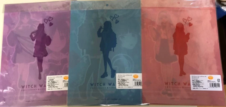 Orologio da strega Nemu Miyao Keiko Miharu A4 Clear File Set 3 pezzi nuovo - Immagine 2 di 4