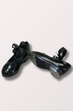 NEW Capezio Children's Shuffle Tap Shoes in Black Patent 356C 