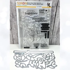 Simon Says Stamp STRONGER TOGETHER Flowers 6x8 Rubber Stamps Dies