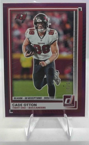 2025 Panini Donruss Football Season Stat Line Cade Otton #180
