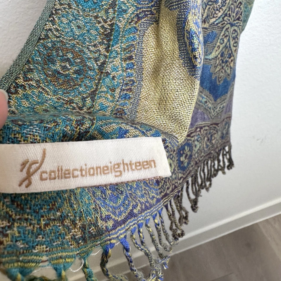 Collection 18 翡翠多色围巾 均码 — 第 4/4 张图片