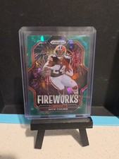 2022 Panini Prizm - Fireworks Nick Chubb #F-12 Green Ice Prizm