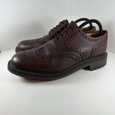 Size 9.5 - Sanders / Mark MCnairy Pebble Brogue Dress Shoes Goodyear Lug Sole 