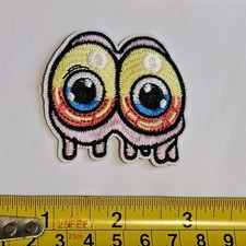 STRANGE EYEBALLS CRAZY TRIPPY DRIPPY EYES  P162 PATCH CRAZY EYES BADGE