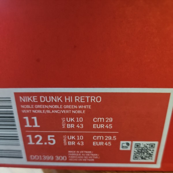 Nike Dunk High Australia Green Retro Talla 11 2022 Auténtico Skate Raro OG 2