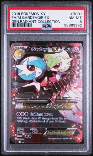 2016 POKEMON M GARDEVOIR EX - Generations Radiant Collection RC31 - PSA 8