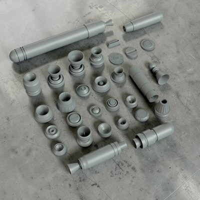 WP007 Greeble 001 Detail Pack Vol.1 31pcs Sci-Fi Kit surface Parts